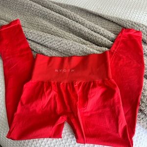 NVGTN Red/coral Leggings Comfortable